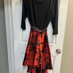 R&K Black and Red High Low Dress